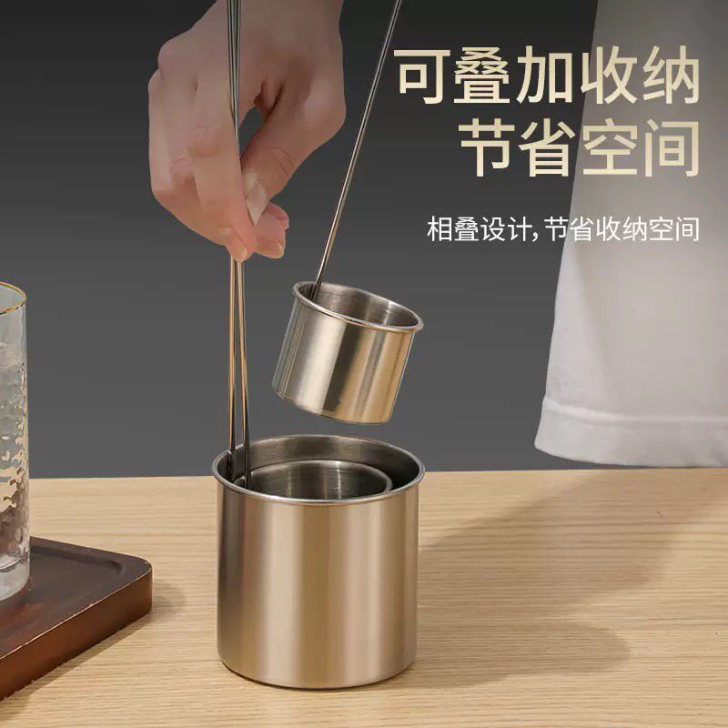 无磁加厚不锈钢酒提子打酒器家用打酒勺酒吊子油提厨房长柄舀酒器