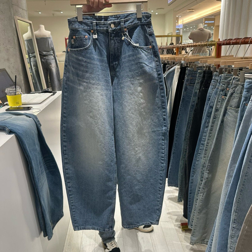 现货～GRAYMELLOW韩国正品小众设计师品牌2026春款个性弯刀牛仔裤