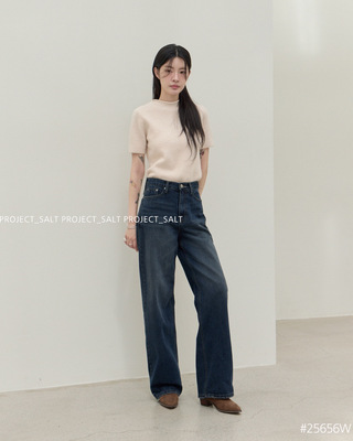 PROJECT SALT韩国正品小众设计师品牌25新款百搭休闲直筒牛仔裤女