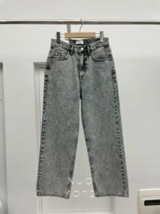 现货～PAI韩国正品小众设计师品牌2026春款系扣通勤烟管牛仔裤女