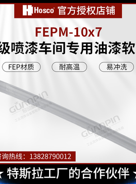 【原装进口】HOSCO  FEPM-10x7米系列氟聚合物油漆软管 耐高温