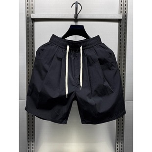 2025新款 透气沙滩潮流宽松五分裤 男士 夏外穿薄款 纯色百搭短裤 夏季