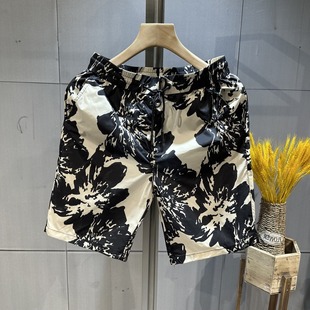 痞帅黑色直筒短裤 子宽松沙滩裤 男士 潮流休闲速干五分裤 夏季 薄款