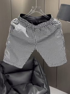 2024新款 格子休闲短裤 薄款 时尚 夏季 简约气质高级感潮流五分裤 男士