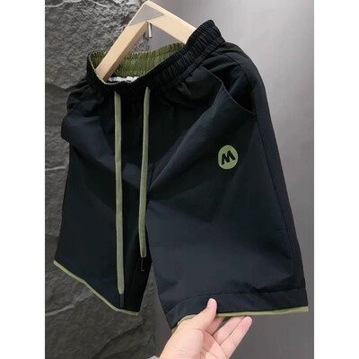 夏季时尚透气休闲速干短裤男夏外穿高级感宽松百搭运动潮流五分裤