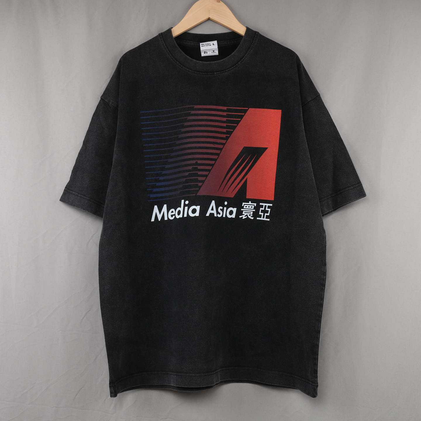 Media Asia 寰亚 短袖T恤禾邵氏香港电影周边美式复古水洗男女Tee