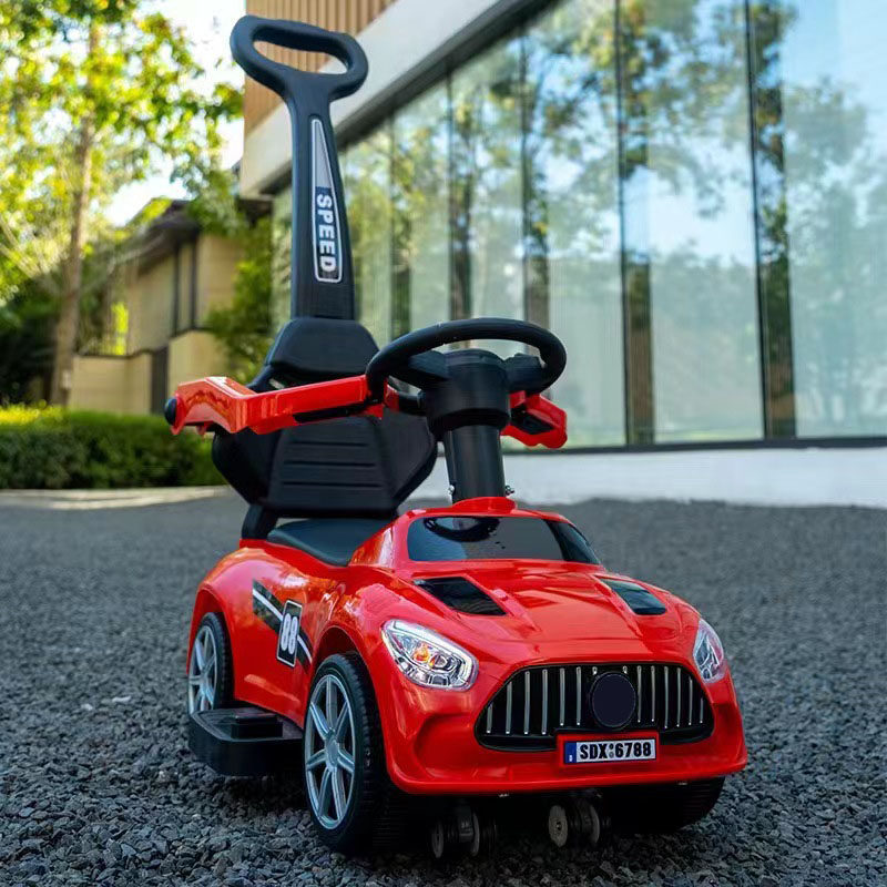 新款1到3岁儿童宝宝防侧翻溜溜车学步四轮平衡滑行车扭扭车带音乐