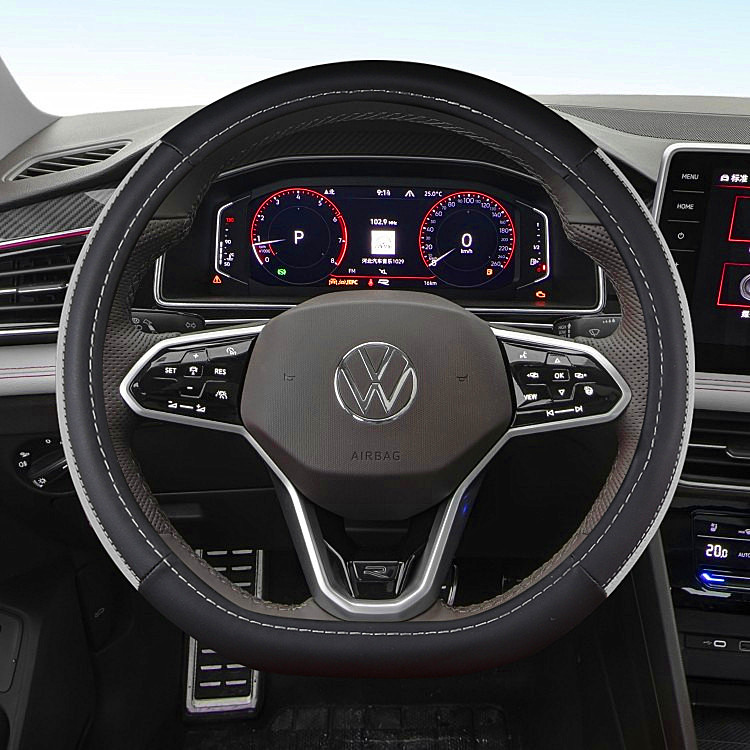 平底汽车方向盘套D型大众新CC探影探岳X探歌迈腾传奇宝来速腾把套
