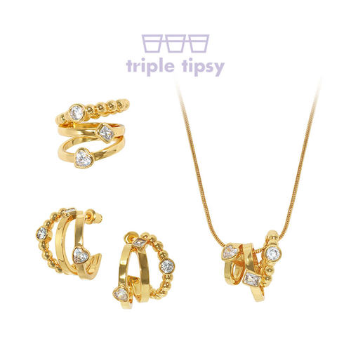 triple tipsy 潘趣系列 耳环/项链/戒指