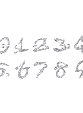 tripletipsy数字纯银戒指明星款