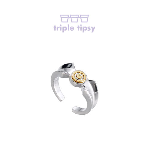 tripletipsy箭矢形拼色戒指