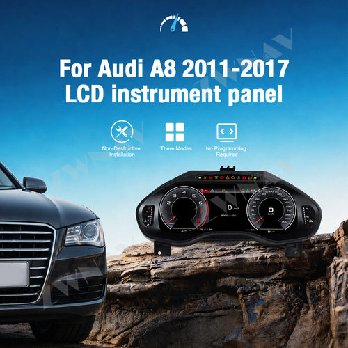 适用于2011-2017款奥迪A8升级全液晶仪表盘多功能汽车里程速度表