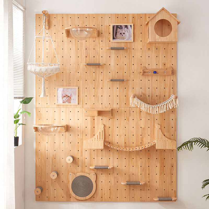 喵丽丝墙壁式猫爬架洞洞板猫墙