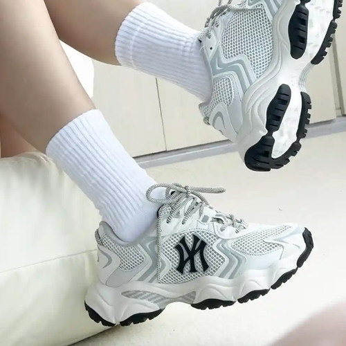 【自营】MLB明星同款男女亲子运动休闲厚底增高网面老爹鞋SHW07
