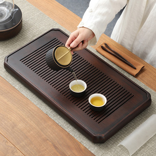 茶盘家用简约茶海沥水盘茶具托盘竹制储排水功夫干泡茶台 2024新款