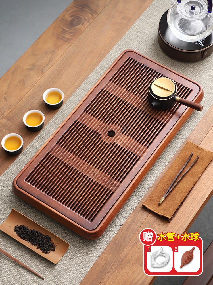 2025新款茶盘家用简约茶海沥水盘茶具托盘竹制储排水功夫干泡茶台