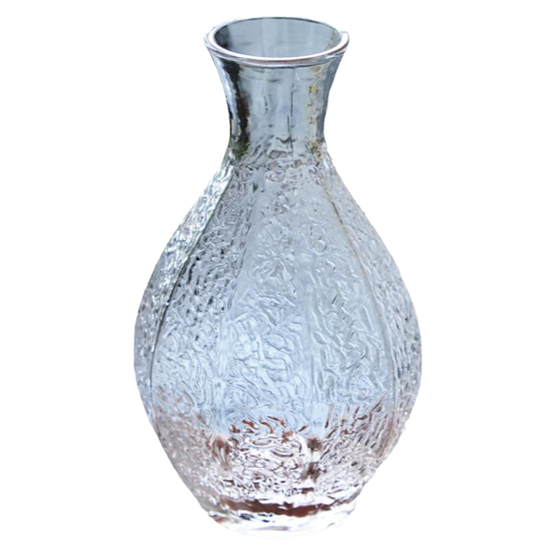 日式清酒壶套装玻璃黄酒温酒器烫酒壶家用一两白酒杯咖啡锤纹斗笠