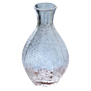 日式清酒壶套装玻璃黄酒温酒器烫酒壶家用一两白酒杯咖啡锤纹斗笠