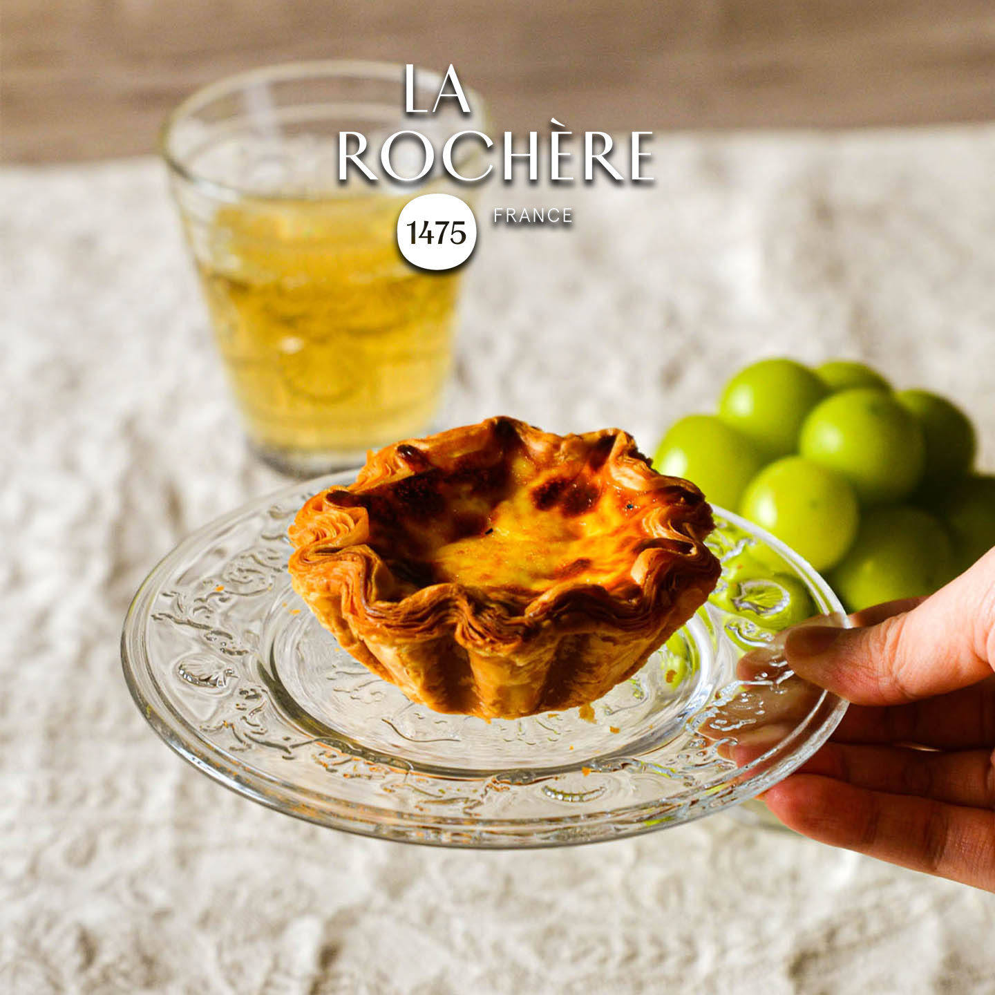 法国LA ROCHERE凡尔赛玻璃盘子西餐盘透明圆形水果甜品盘客厅家用,餐饮具,盘,淘宝优惠券,粉丝福利购,淘宝优惠卷