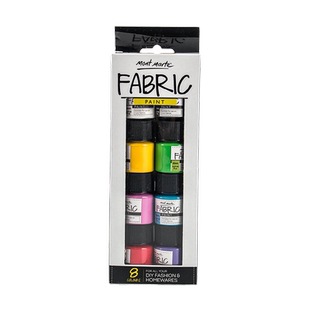 蒙玛特纺织品纤维颜料丙烯套装防水防晒画鞋子衣服专用帆布T恤球鞋布料手绘染料小盒装改色不掉色涂鸦材料