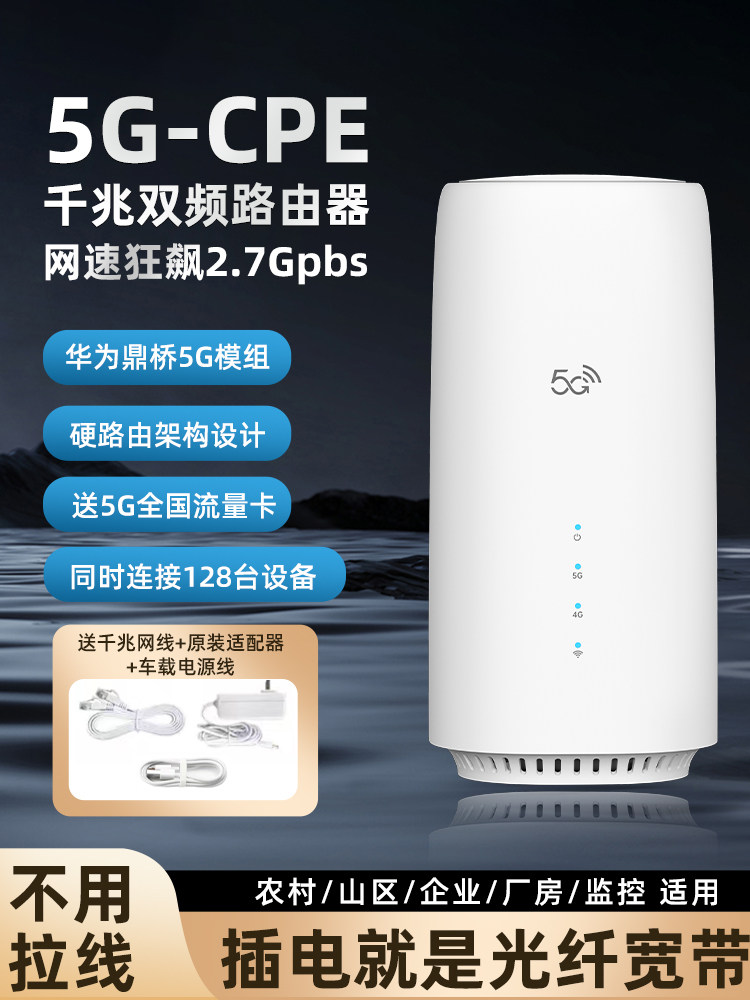 Мобильный маршрутизатор 5G card CPE Shanghai commercial wireless broadband installation не подключает онлайн-сеть портативный wifi6 наружный автомобильный гигабитный двухдиапазонный маршрутизатор через стену Unicom Telecom чистый трафик по всей стране Изображение 1