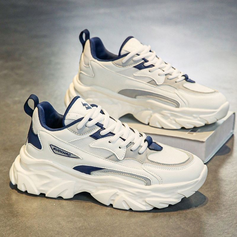 古雀文艺轻复古男鞋夏季2024新款透气网面鞋百搭运动鞋休闲老爹鞋