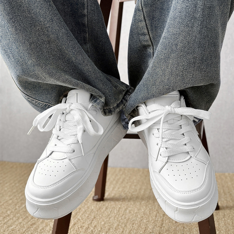 古雀文艺轻复古男鞋厚底鞋男新款潮流设计小白鞋百搭休闲运动板鞋