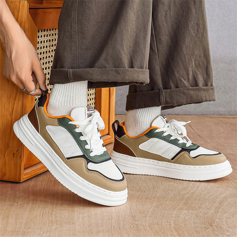 古雀文艺轻复古男鞋板鞋阿甘鞋夏季潮流休闲鞋厚底潮流老爹板鞋子