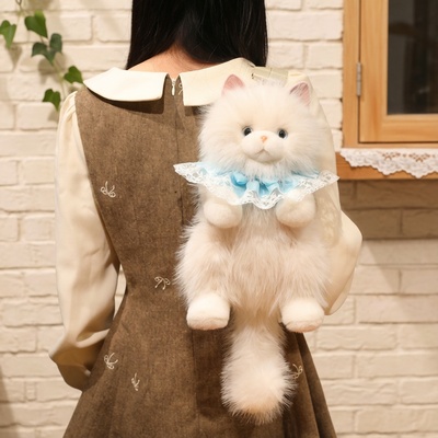 可爱仿真布偶猫毛绒双肩包