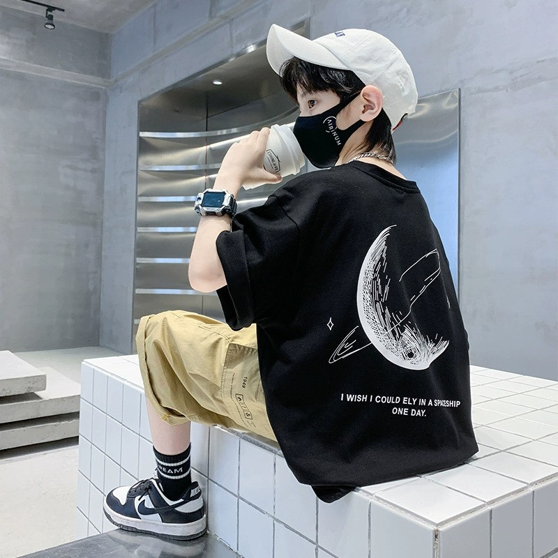 男童夏装短袖T恤潮纯棉中大儿童装夏季2025新款男孩半袖体恤上衣,童装/婴儿装/亲子装,T恤,淘宝优惠券,粉丝福利购,淘宝优惠卷