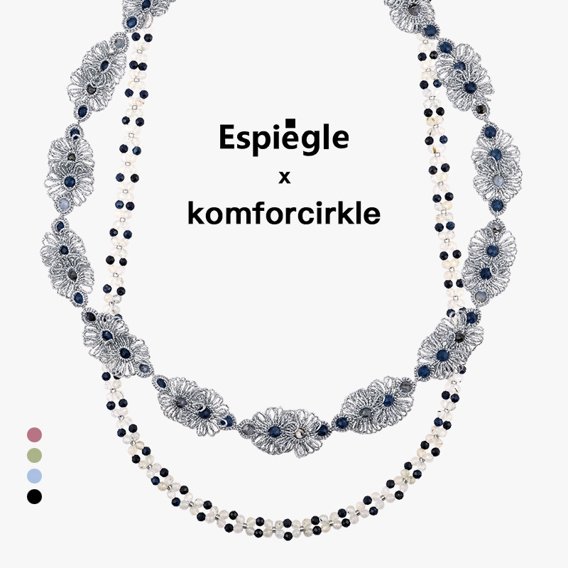 EspiegleX komforcirkle花丝编织系列蕾丝梭边小雏菊可调节项链
