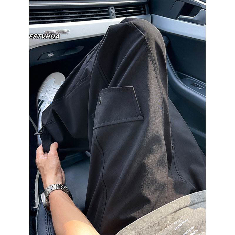 浅灰色冰丝工装裤男夏季