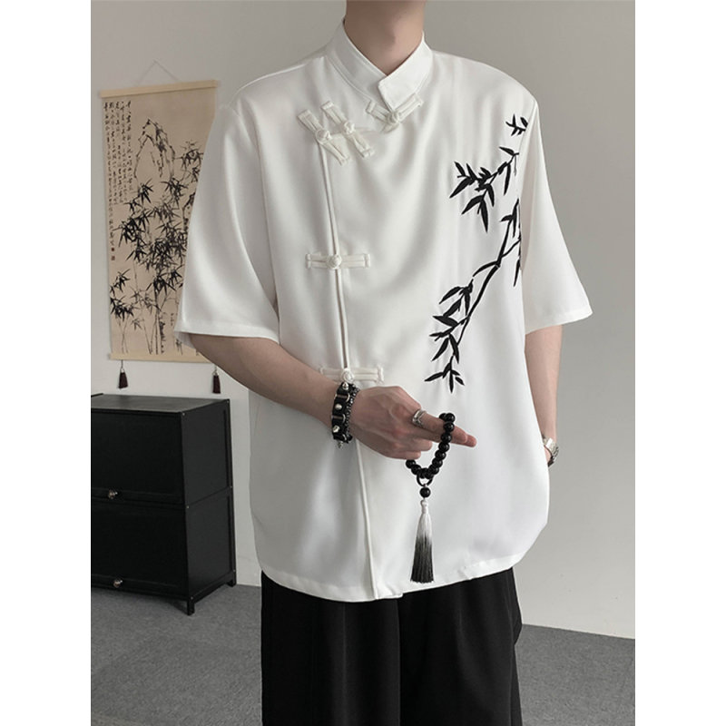 新中式改良版唐装竹子刺绣汉服