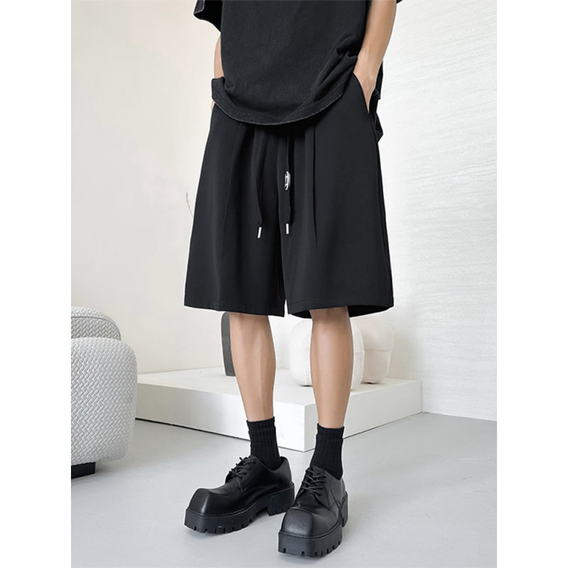 美式飘带设计西装短裤