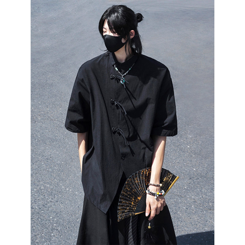 新中式国潮元素短袖衬衫