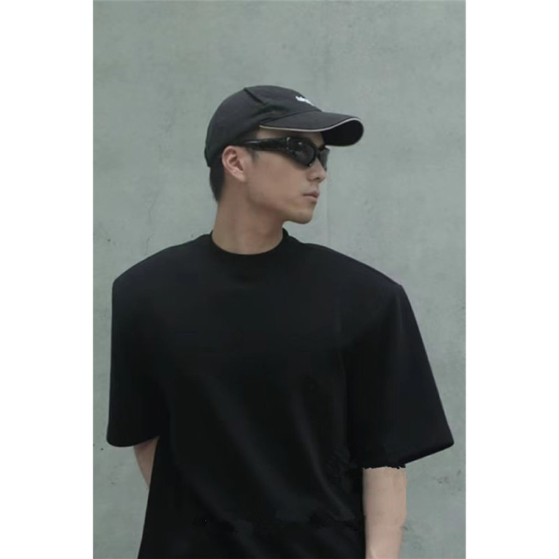 美式vibe小领口重磅短袖T恤