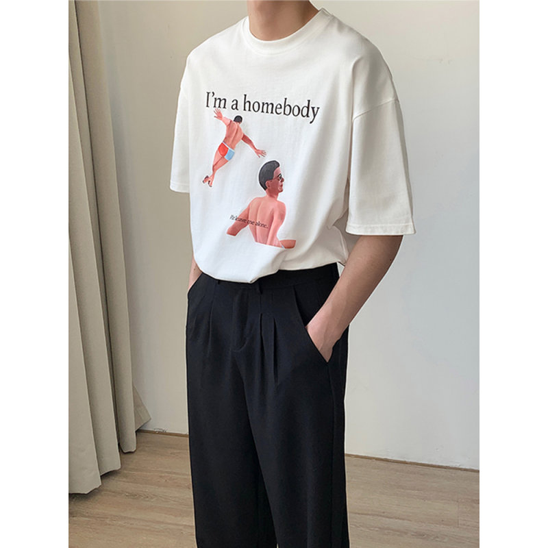 Cleanfit白色短袖男夏潮牌