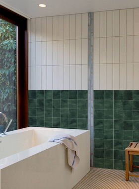 科拉莫 尘世系列-碧玺 复古轻奢简约浴室客厅自粘墙饰304*304mm