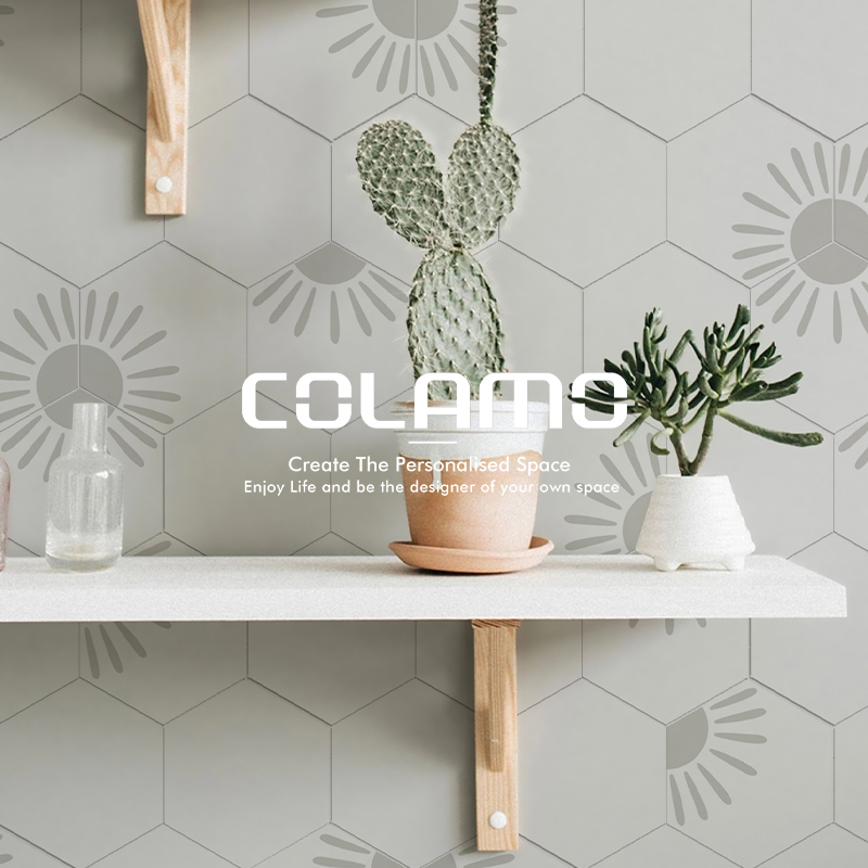 科拉莫厨房卧室自粘改造瓷砖贴