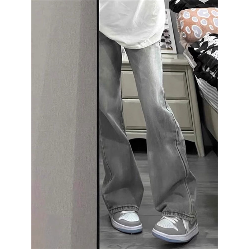 美式复古微喇牛仔裤女春季2026新款设计感高腰显瘦阔腿裤裤子夏天