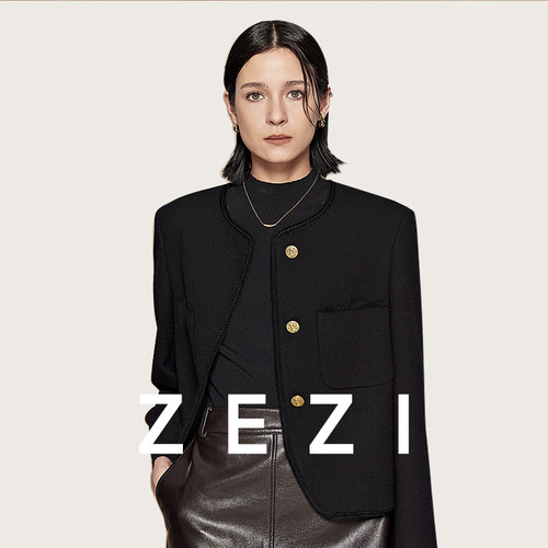 zezi精纺100羊毛小香风短款外套