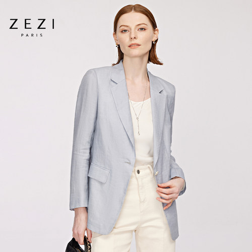 zezi长袖设计小个子休闲百搭外套
