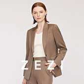 套装 女士外套春秋季 修身 zezi100%美利奴羊毛商务西装 职业西服正装