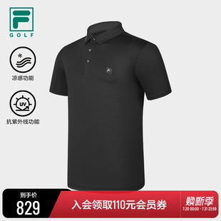 运动基础上衣 FILA 斐乐官方高尔夫男子针织短袖 POLO衫 2025夏新款