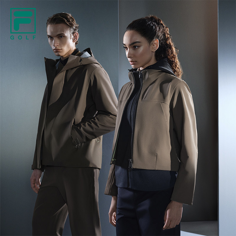 FILA 斐乐官方男士棉服两件套2026春新款高尔夫运动防水透湿外套