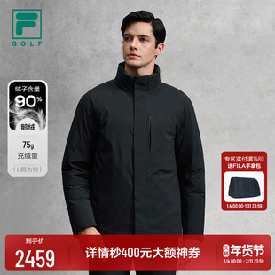 FILA斐乐高尔夫「太空云」立领羽绒夹克2025冬新款立领保暖外套