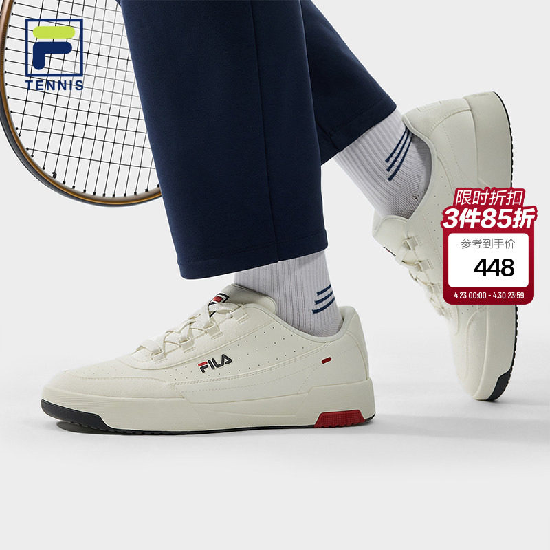 FILA 斐乐官方男鞋TARGA 2网球小白鞋通勤百搭圆盾鞋女板鞋运动鞋