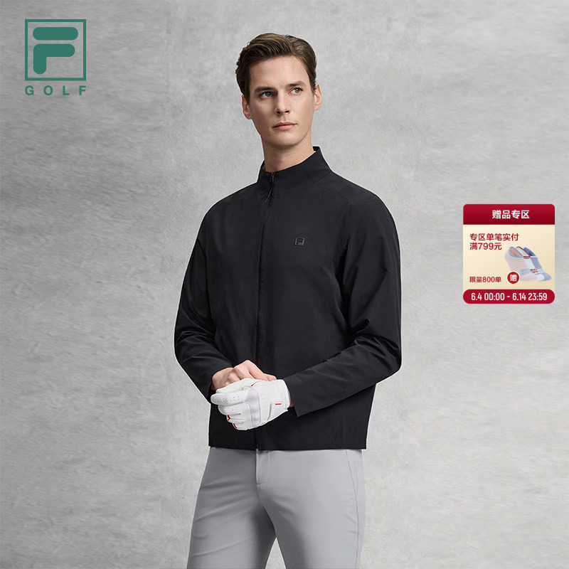 FILA 斐乐高尔夫男士梭织外套男2026夏季新款运动基础立领上衣