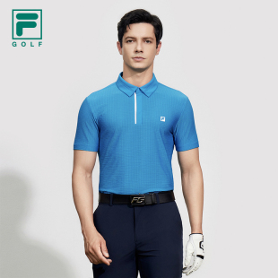 运动基础上衣 FILA 斐乐官方高尔夫男子针织短袖 POLO衫 2025夏新款