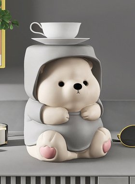 元气熊入户玄关钥匙收纳摆件客厅玄关家居装饰品生日乔迁新居礼物